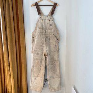 Vintage Naturally Distressed Carhartt Bib Overalls